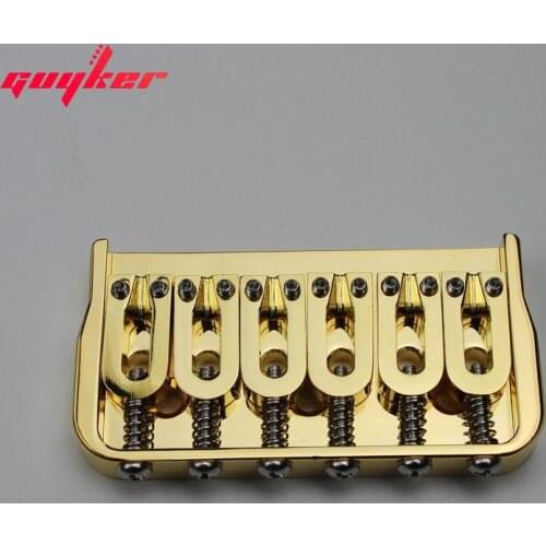 Hipshot 6 String Hardtail Fixed Electric Guitar Bridge Gold