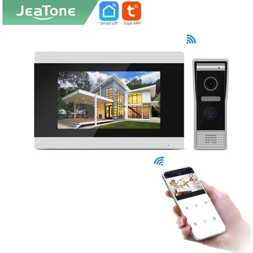 Jeatone Tuya smart 7 inch WIFI Video intercom for home security Door phone Wireless doorbell remote control waterproof AHD cam