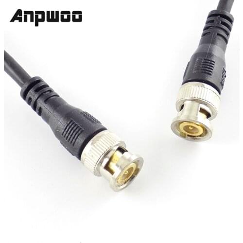 ANPWOO 0.5M/1M/2M/3M BNC Male To Male Adapter Cable For CCTV Camera BNC Connector GR59 75ohm Cable Camera BNC Accessories