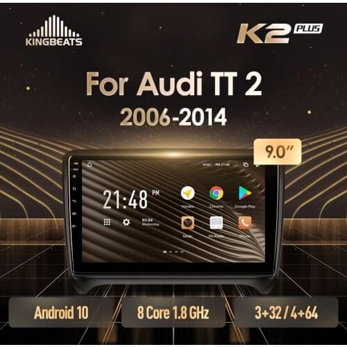 KingBeats Android 10 Octa-Core head unit HU 4G in Dash Car Radio Multimedia Video Player Navigation GPS For Audi TT 2 8J 2006 - 2014 no dvd 2 din Double Din Android Car Stereo 2din