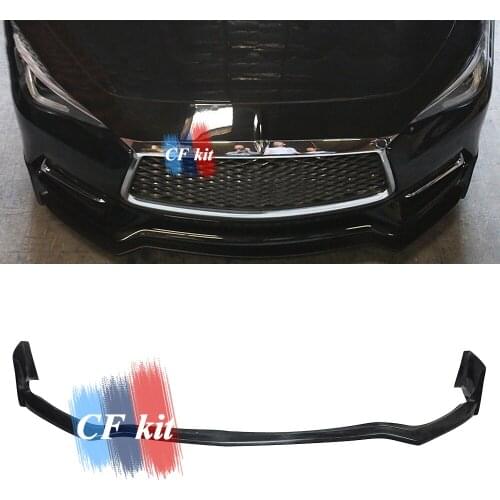CF Kit Front Lip Bumper For Infiniti Q60S 2017 Up PU Material Spoiler Car Styling