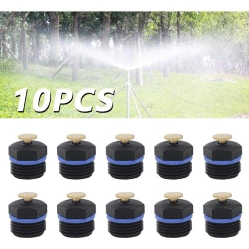 10Pcs DN15 Thread Garden Sprinklers Adjustable Atomizing Nozzle Low Pressure Plastic Lawn Watering Sprinkler Head Irrigation Kit