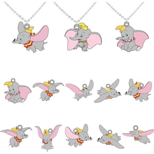 Disney Dumbo Pendant Acrylic Epoxy Cartoon Pendant Jewelry Accessories Womens Necklaces Mens Long Chain Necklaces