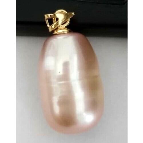 Australian south seas pink pearl pendant KGP