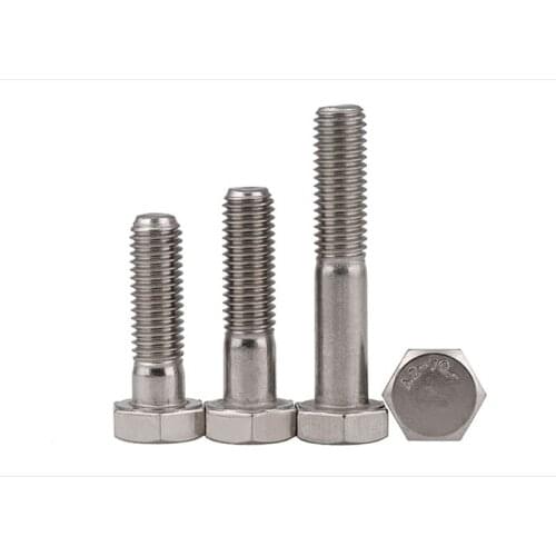 M10 GB5782/DIN931 Stainless Steel 304 Half-Tooth Hex Screw Hex Half-Bolt 10 Pcs