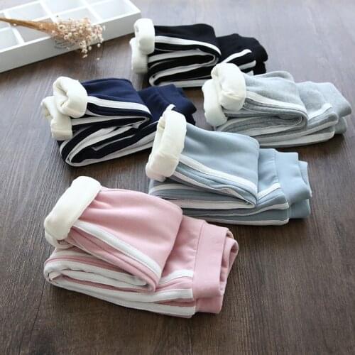 Fashion Side Striped Pants baby Girls Autumn Winter Leggings Unisex Boys Casual Pants Elastic School Kids Trousers For 2-7 Year