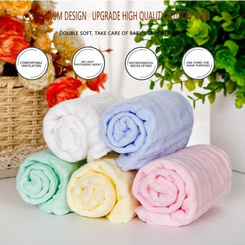 5pcs/Set Muslin 6 layers Cotton Soft Baby Towels Face Towel Handkerchief Bathing Feeding Face Washcloth Wipe burp cloths Stuff