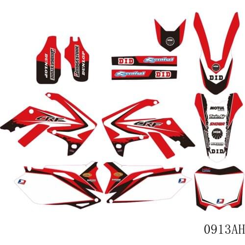 Full Graphics Decals Stickers Motorcycle Background Custom 3M For HONDA CRF450 2009 2010 2011 2012 CRF250 2010 2011 2012 2013