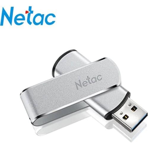Netac USB Flash Drive Pendrive 64 gb 3.0 Pen Drive USB 3.0 U388 custom logo Memory Stick Flash Drive Silver Metal Storage Device