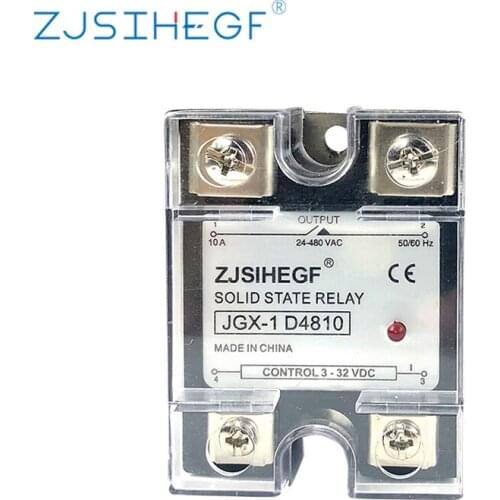 SSR-10DA 25DA 40DA SSR Single Phase DC Control AC Heat Sink 220V Relay To 3-32VDC SSR-10DA 25DA 40DA Plastic Cover Solid State