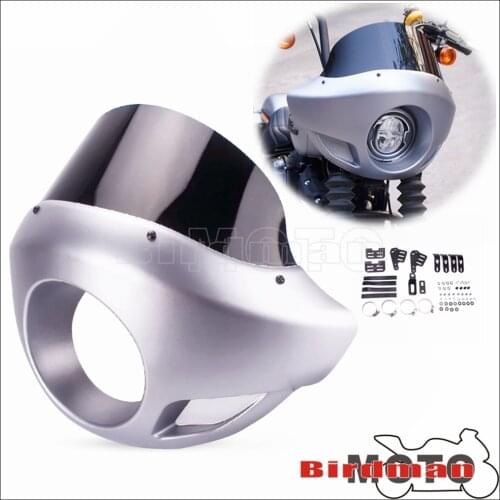 Motorcycle 5.75" Headlight Windshield Plastic Cover 35-49mm Forks For Harley Sportster Softail Chopper Bobber Dyna Sport Fairing