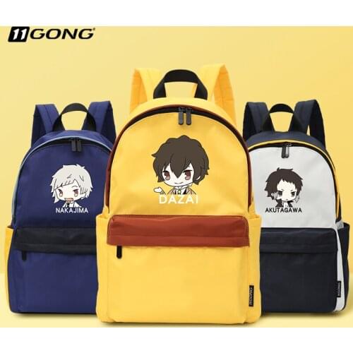 Bungo Stray Dogs Dazai Osamu Cosplay Backpack Student School Shoulder Bag Cartoon Teenager Laptop Travel Rucksack Outdoor Gift