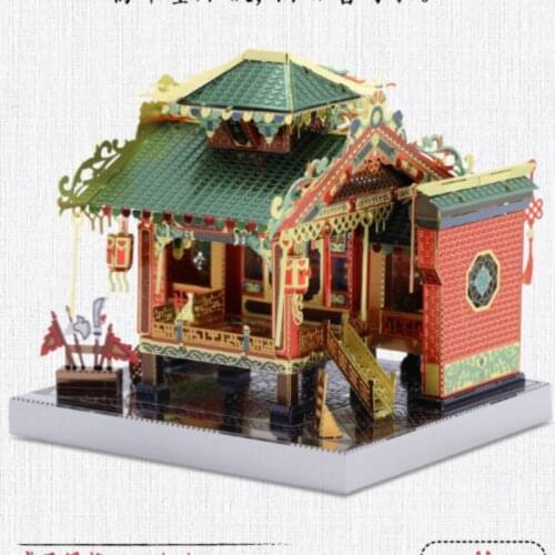 DIY China building metal assembled model puzzle architecture handmade toy creative gift model 4styles