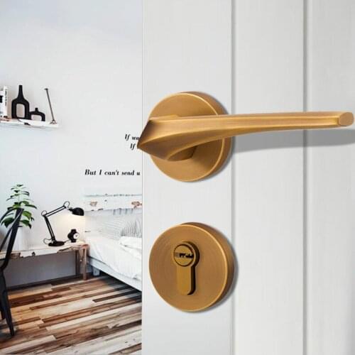 Modern Household Door Handle Lock Interior High-Grade Zinc Alloy Silent Security Lock Kitchen Bathroom Hardware Accessories
