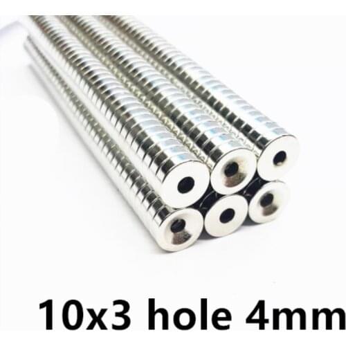 Super Strong Round Neodymium Countersunk Ring Magnets 10mm x 3mm Hole: 4mm N35 Neodymium Magnet Free Shipping