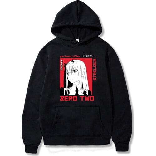 Darling In The Franxx Zero Two Japanese anime Fashion Print Hoodies Sweatshirt Long Sleeve Unisex Cartoon Cosplay Tops hoodies