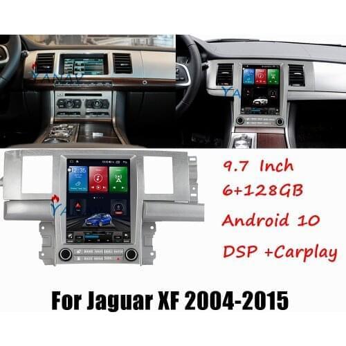 Android Tesla Vertical Car Radio For Jaguar XF 2004-2015 Multimedia DVD Player GPS Navigation 6GB+128GB Stereo Carplay Head Unit