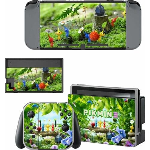 Pikmin 3 Screen Protector Sticker Skin for Nintendo Switch NS Console Dock Charger Stand Holder Joy-con Controller Vinyl
