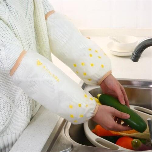 Waterproof Printing Transparent Cuff Long Style Oversleeves Optional anti-fouling Protective Sleeves Home Cleaning Supplies