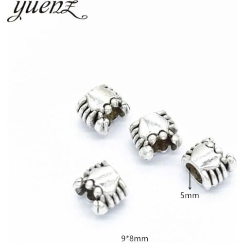 YuenZ 20pcs Vintage crab Bead Charms big hole Beads European pendant fit for necklace bracelet DIY pendants 9*8mm R10