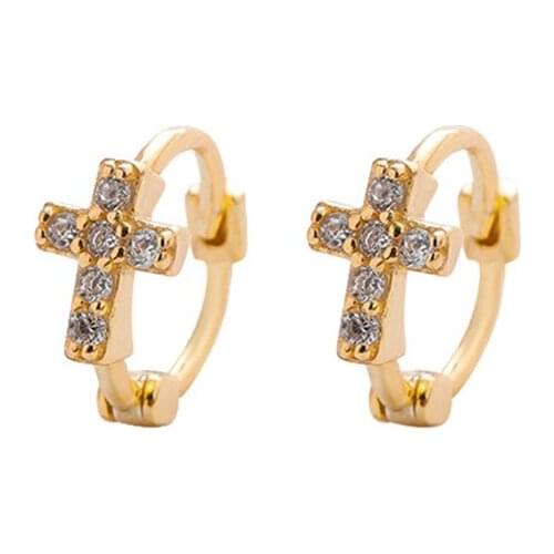 1Pair Zircon Ear Cuffs For Women Fashion Korean Elegant Clips On Earrings Cross Earrings Earcuff For Jewelry Gifts