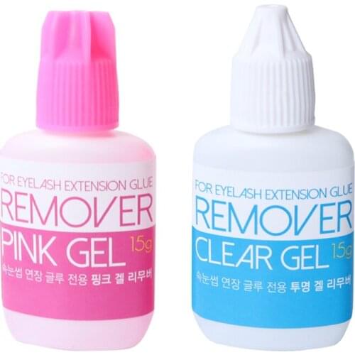 2pcs/lot 15g Pink/Clear Gel Remover For Eyelash Extension Glue From Korea Removing Eyelash Extensions