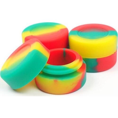 3ml Mini Round Non-stick Silicone Container For Wax Bho Oil Butane Vaporizer Silicon Jars Dab Wax Container Wax Jars