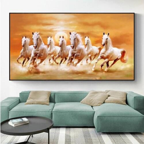 Africa Wildlife Animals Runing Horse Canvas Paintings Animals Art Posters Prints Wall Pictures for Living Room Home Decoration