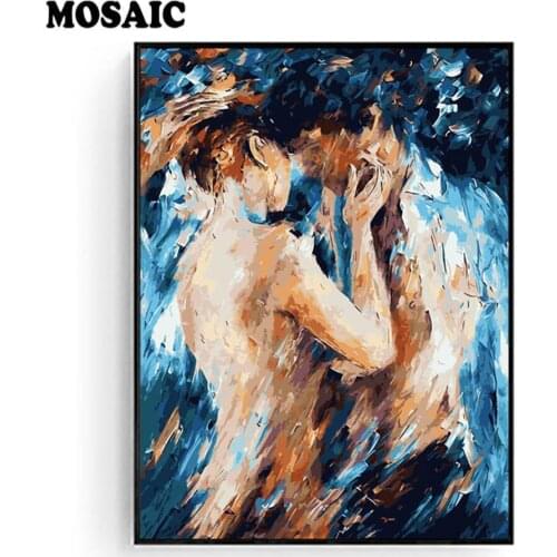 Full Square Drill 5D DIY Diamond Painting Sexy love Abstract Embroidery Cross Stitch Mosaic couple painting Home Decoration