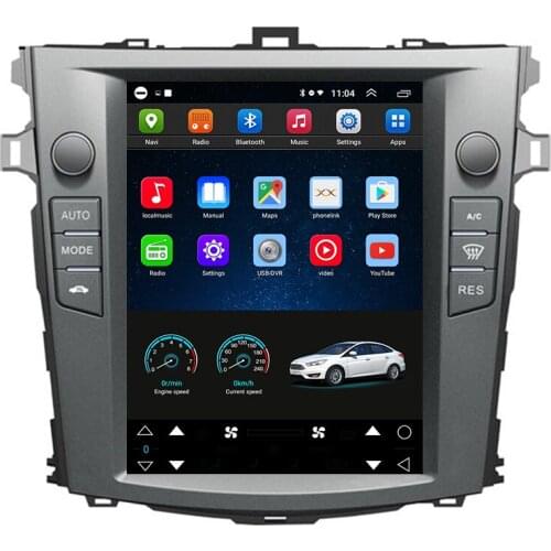 10.4" 8 core android 10 tesla style car radio stereo for Toyota Corolla E140/150 2006-2013 navigation GPS DVD Multimedia Player