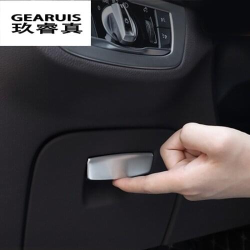 Car Styling Copilot Glove box handle decoration cover trim For BMW 5 series 528li 530li g38 2018 accessories decal sequins