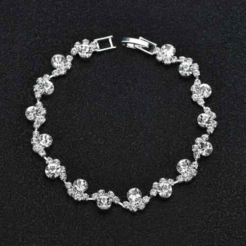 High Quality Never Fade Shiny Crystal Bracelet Stainless Steel Couples Bangles For Women Men Silver Color Trendy Jewelry Gifts