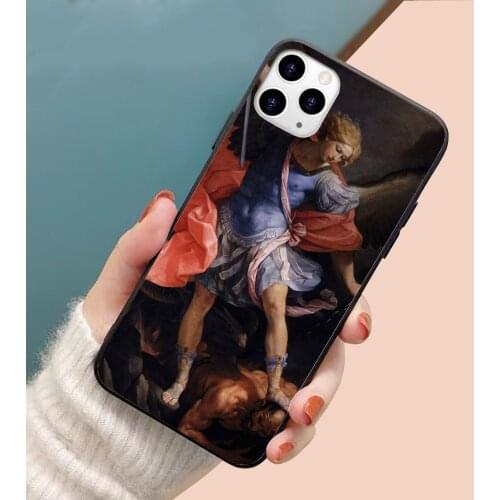 St. Michael the Archangel soft TPU border phone case for iphone 11PRO MAX 11 X XS XR XSMAX 6 plus 7 7plus 8 8plus cover