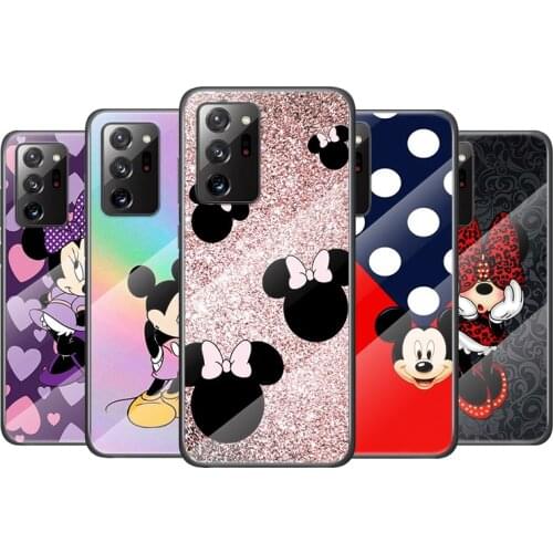 Tempered Glass Cover Cute Mickey Mouse For Samsung Galaxy M51 M31 M21 A70 A50 A40 A30 A20 A10 Phone Case Capa