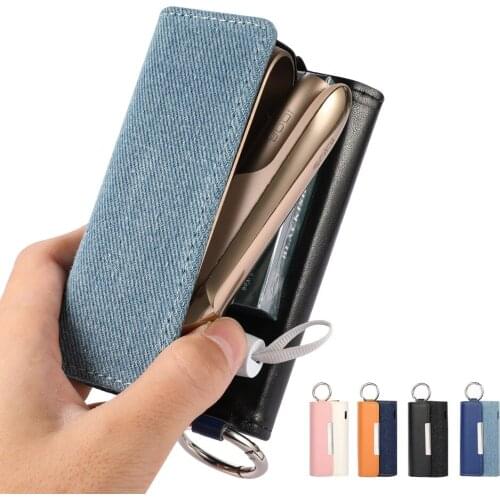 Color Contrast Flip Convenient Storage bag Carrying Cover Double Book Case for IQOS 3.0 / 3 DUO Anti-knock Leather Shell Pouch