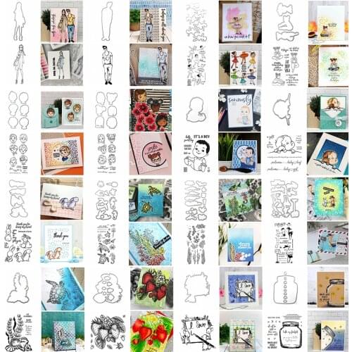 Yoga Sports Girls Baby Metal Cutting Dies With Clear Transparent Stamps Set Bottle Painting Plates DIY Scrapbooking 2020 New