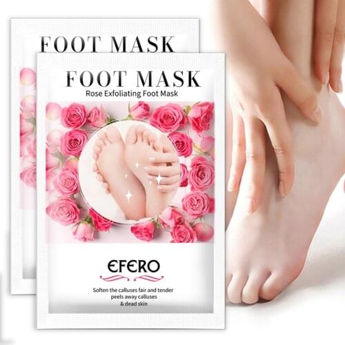 EFERO 2Pcs Foot Mask Peeling Foot Mask Leg Socks Pedicure Peeling Dead Skin Health Detox Spa Foot Care