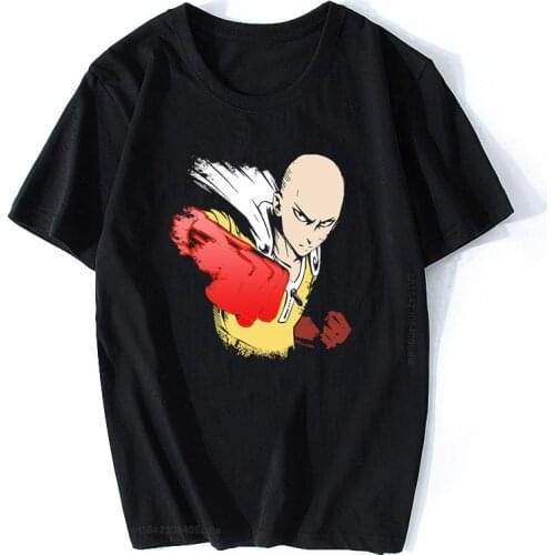 One Punch Man Saitama Sensei Japan Anime Euro Size Cotton T-Shirts Summer Clothes O-Neck Tshirt Aesthetic Clothes