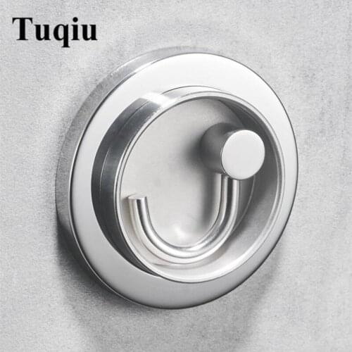 Chrome glue or drill real 304 SS material clothes rack cloth hook foldable Robe Hook for Bathroom Hanger Accessory Hanger