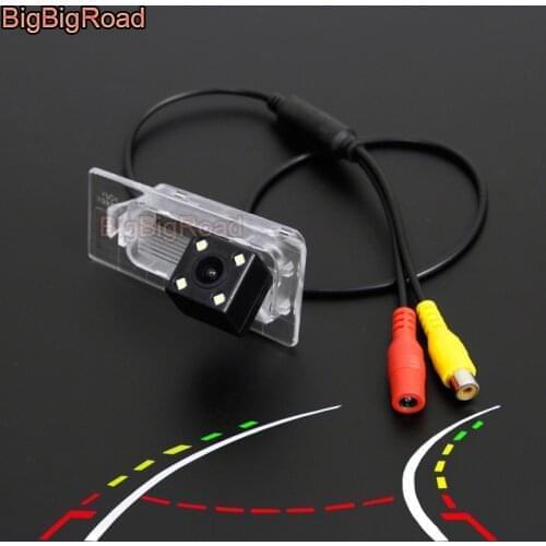 BigBigRoad Car Intelligent Dynamic Trajectory Tracks Rear View CCD Backup Camera For KIA KX3 For Hyundai Solaris Sedan HCR 2017