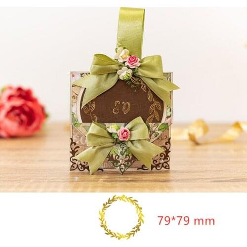 Laurel Wreath Metal Hot Foil Plates for DIY Scrapbooking Photo Album Gift Card Making Handcraft 2019 new leave and wreath