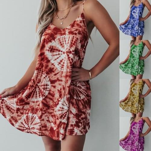 Floral Print Light Summer Dress With Straps Women Sling Sexy Mini Dress Deep V Neck Sukienka Plus Size Dress 4xl 5xl Casual Wear