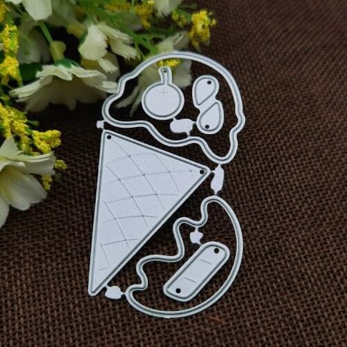 Ice Cream Metal Cutting Die Stencil Template for DIY Embossing Paper Photo Album Gift Cards Making Scrapbooking Craft New Dies