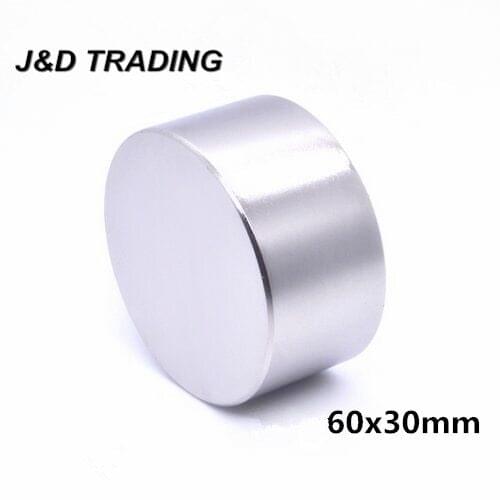 1pcs N35 Neodymium magnet 60x30 mm gallium metal new super strong round magnets 60*30 Neodimio magnet powerful permanent