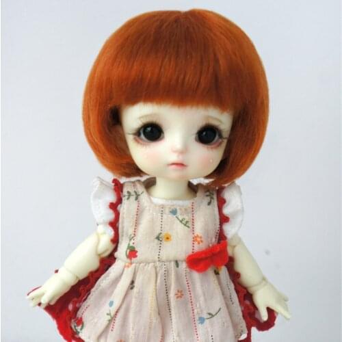 JD453 Short Boyish Cut Mohair Doll Wigs 1/8 1/6 1/4 1/3 Girlish Lati yellow YOSD MSD SD BJD Hair