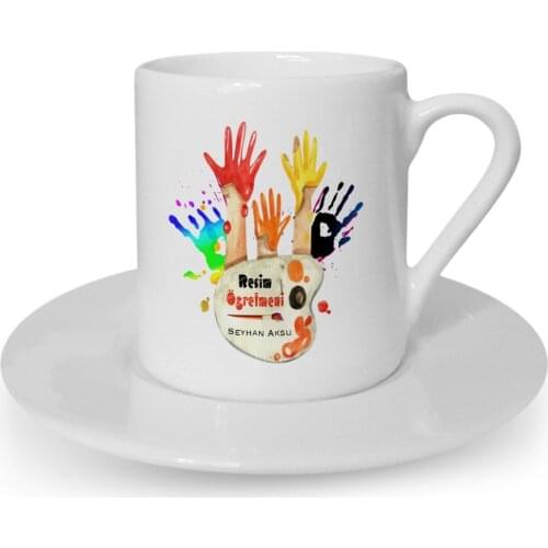 Personalized Art Teacher Turkish coffee Cup-3