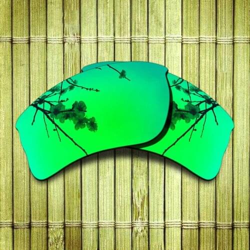 Polarized Replacement Lense For-Oakley Quarter jacket Sunglasses Frame True Color Mirrored Coating - Green Options