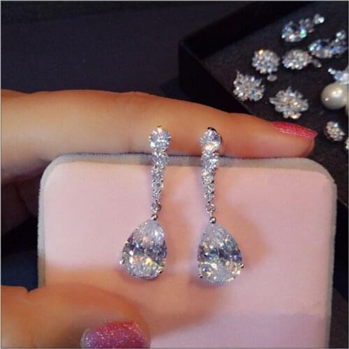 Choucong Fashion Leopard Tassels Drop earring AAAAA zircon 925 Sterling silver Party Wedding Dangle Earrings for women jewelry