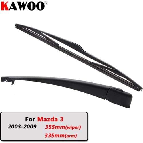 KAWOO Car Rear Wiper Blade Blades Back Window Wipers Arm For Mazda 3 Hatchback (2003-2009) 355mm Auto Windscreen Blade