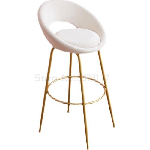 Nordic bar chair milk tea shop simple household bar chair bar stool soft back high stool bar stool